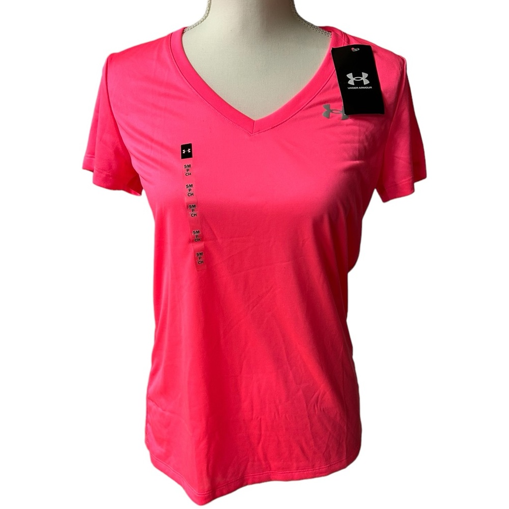 UNDER ARMOUR Women's UA Tech V-Neck Short Sleeve lightweight dry easy shirt sz S